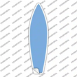 Light Blue Solid Novelty Surfboard Sticker Decal