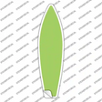 Lime Green Solid Novelty Surfboard Sticker Decal