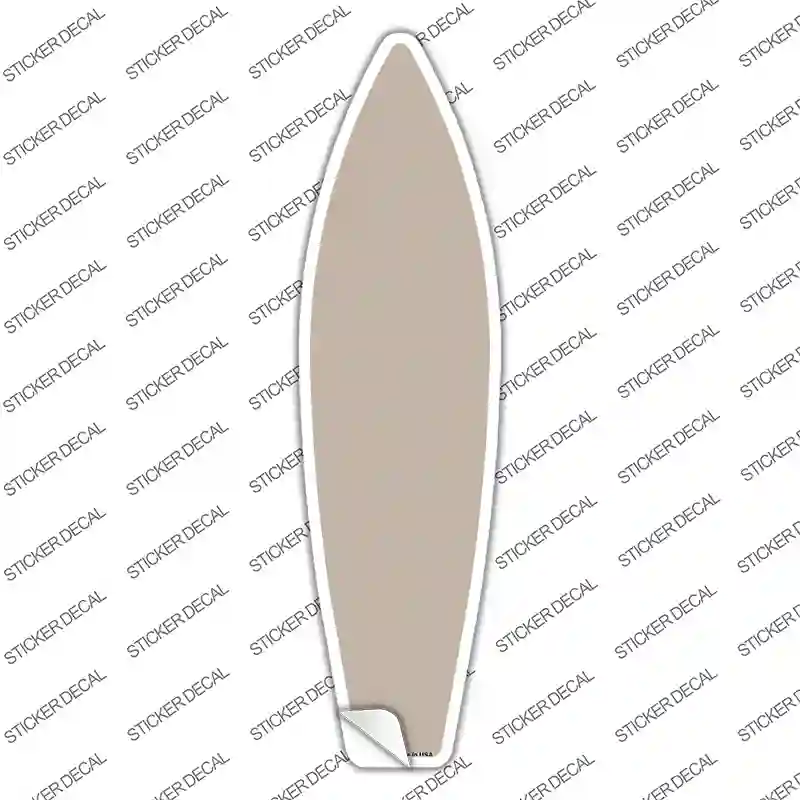 Tan Solid Novelty Surfboard Sticker Decal