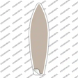 Tan Solid Novelty Surfboard Sticker Decal