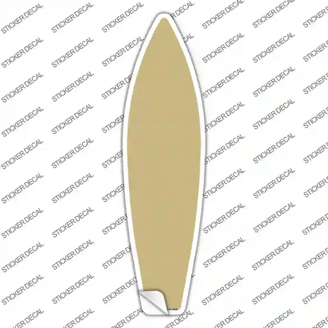 Gold Solid Novelty Surfboard Sticker Decal
