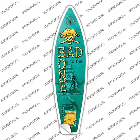 Bad To The Bone Novelty Surfboard Sticker Decal