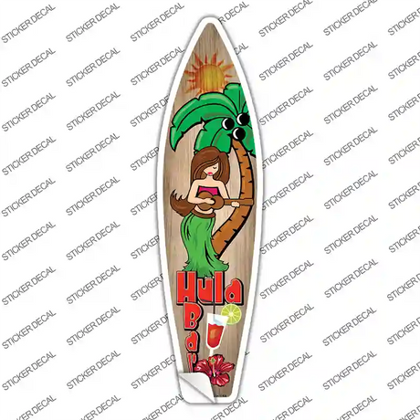 Hula Bar Novelty Surfboard Sticker Decal