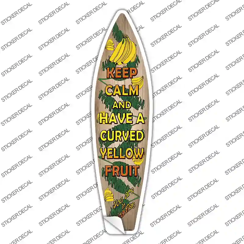Keep Calm Novelty Surfboard Sticker Decal
