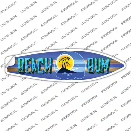 Beach Bum Novelty Novelty Surfboard Sticker Decal