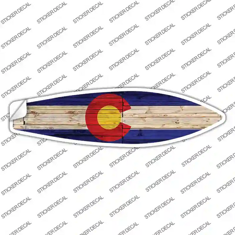 Colorado State Flag Novelty Surfboard Sticker Decal
