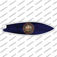 New Hampshire State Flag Novelty Surfboard Sticker Decal