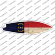 North Carolina State Flag Novelty Surfboard Sticker Decal