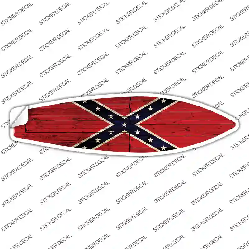 Confederate Flag Novelty Surfboard Sticker Decal