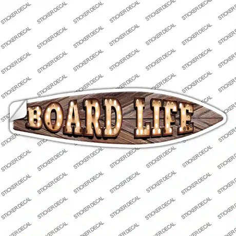 Board Life Bulb Lettering Novelty Surfboard Sticker Decal