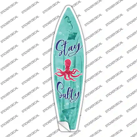 Stay Salty Novelty Surfboard Sticker Decal