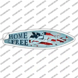 Home of the Free Novelty Surfboard Sticker Decal