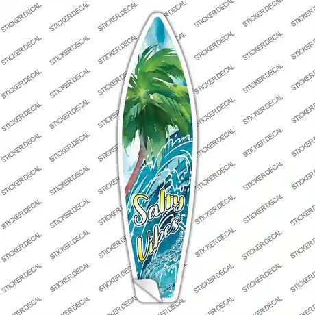 Salty Water Vibes Novelty Surfboard Sticker Decal