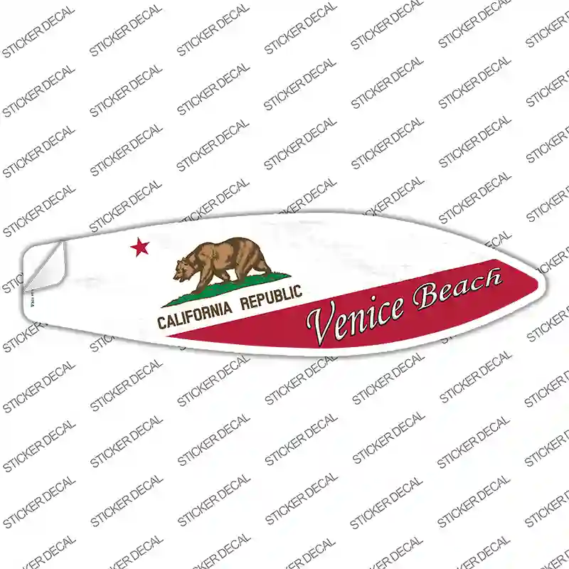Venice Beach California Novelty Surfboard Sticker Decal