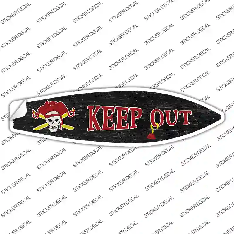 Keep Out Novelty Surfboard Sticker Decal