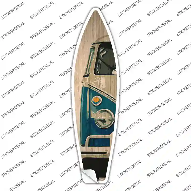 Blue Van Novelty Surfboard Sticker Decal