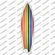 Rainbow Striped Novelty Surfboard Sticker Decal