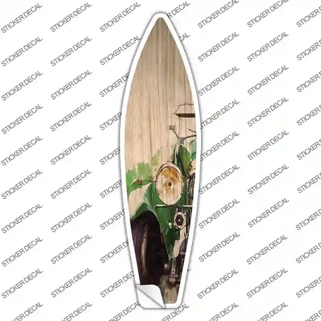 Green Hot Rod Novelty Surfboard Sticker Decal