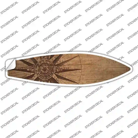 Map Drawing With Compass Novelty Surfboard Sticker Decal