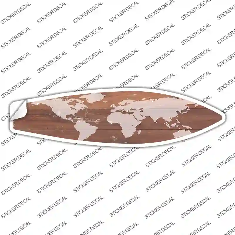 Old Map Novelty Surfboard Sticker Decal