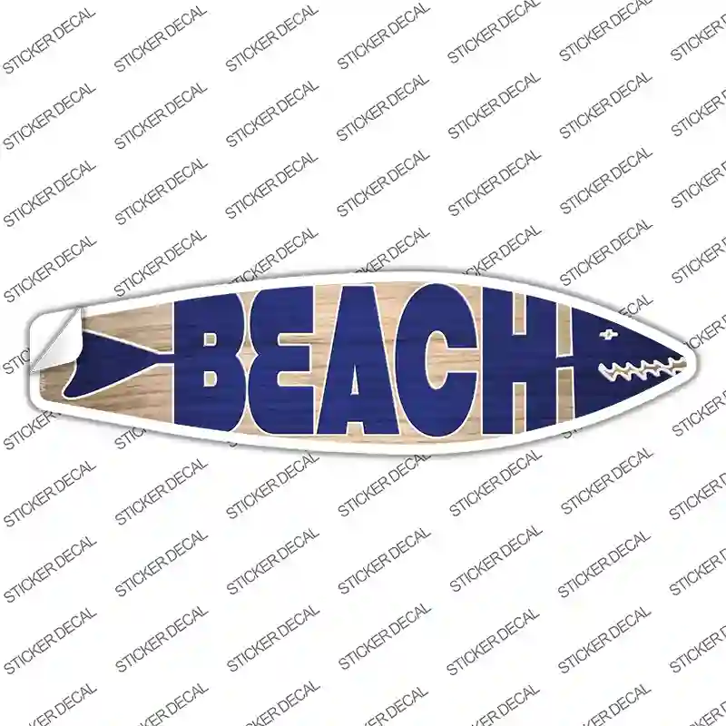 Blue Beach Novelty Surfboard Sticker Decal