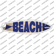 Blue Beach Novelty Surfboard Sticker Decal