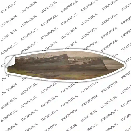 Wrecked Boats Novelty Surfboard Sticker Decal