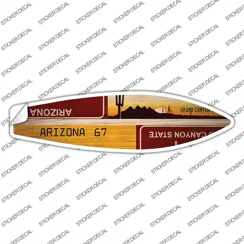 Arizona License Plate Novelty Surfboard Sticker Decal