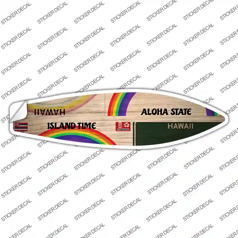 Hawaii License Plate Novelty Surfboard Sticker Decal