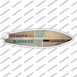 Kansas License Plate Novelty Surfboard Sticker Decal
