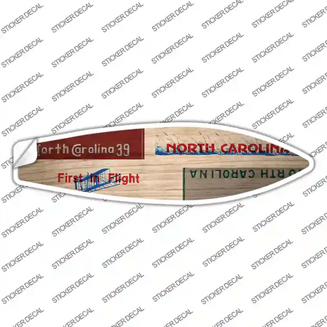 North Carolina License Plate Novelty Surfboard Sticker Decal