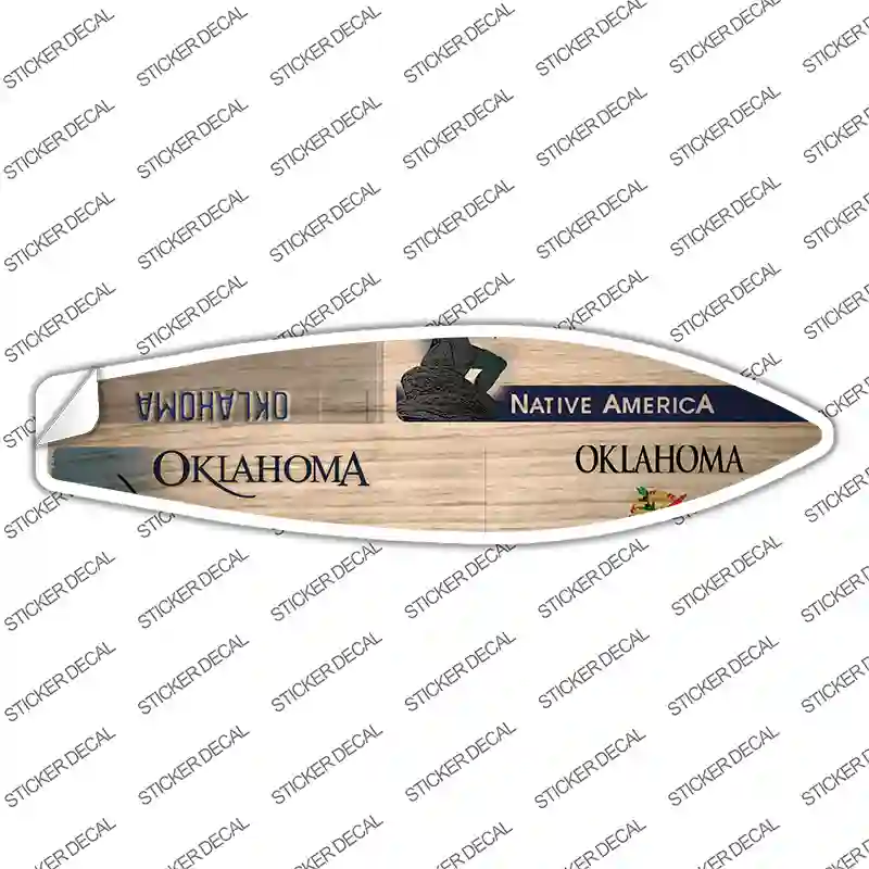 Oklahoma License Plate Novelty Surfboard Sticker Decal