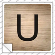 U Letter Tile Novelty Square Sticker Decal