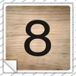 8 Number Tiles Novelty Square Sticker Decal