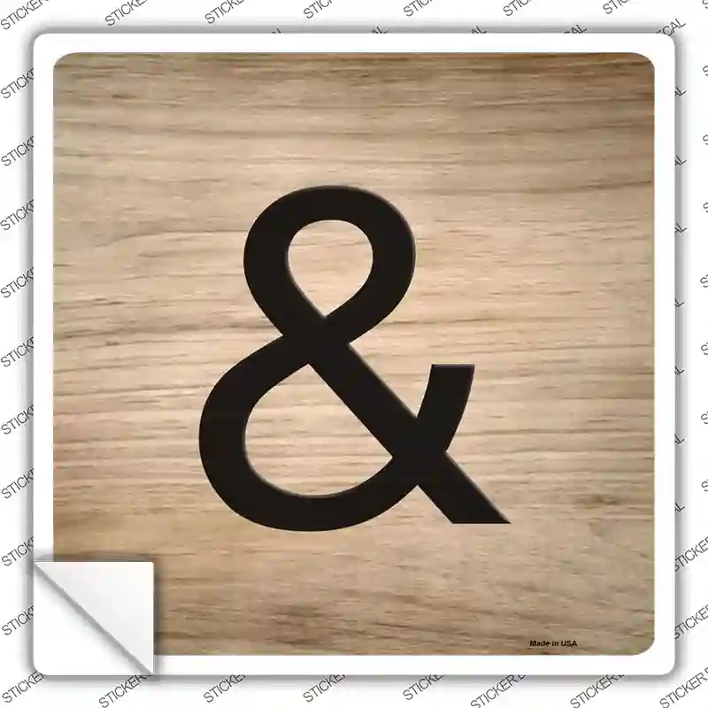 Ampersand Symbol Tiles Novelty Square Sticker Decal