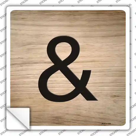 Ampersand Symbol Tiles Novelty Square Sticker Decal