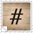 Hashtag Symbol Tiles Novelty Square Sticker Decal