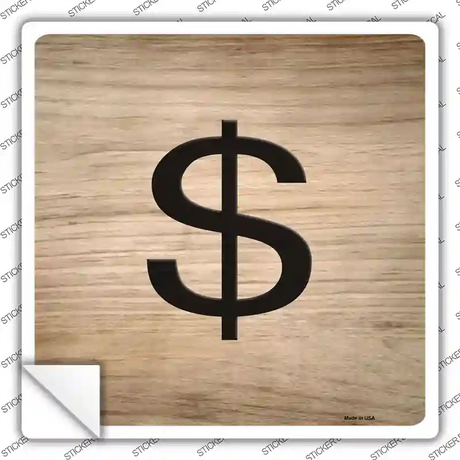 Dollar Sign Symbol Tiles Novelty Square Sticker Decal