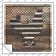 Corrugated Chicken on Wood Novelty Square Sticker Decal
