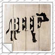 Cows Make Beef Novelty Square Sticker Decal