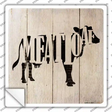 Cows Make Meatloaf Novelty Square Sticker Decal