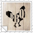 Chickens Make BBQ Novelty Square Sticker Decal