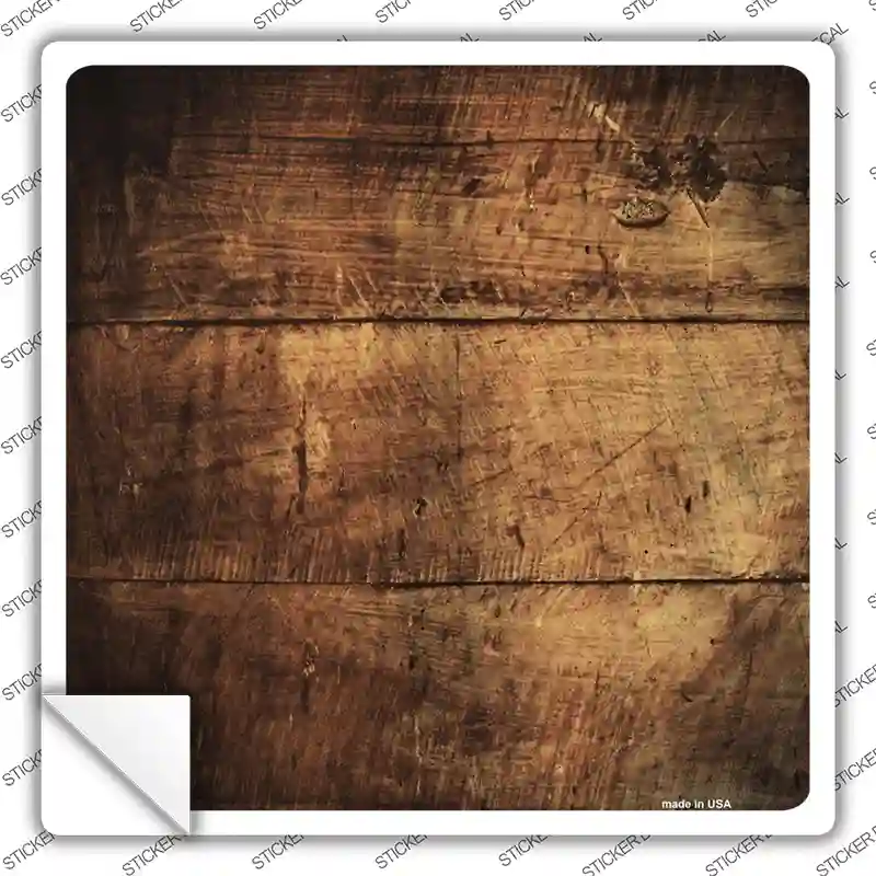 Wood Plank Blank Novelty Square Sticker Decal