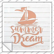 Summer Dream Novelty Square Sticker Decal