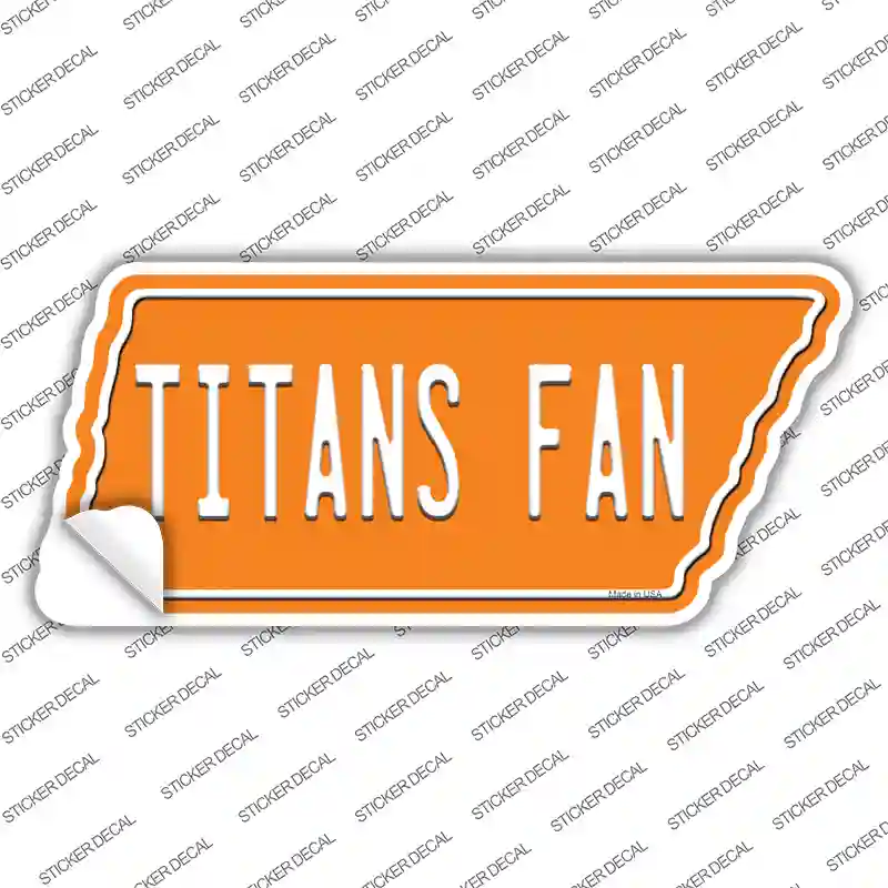 Titans Fan Novelty Tennessee Shape Sticker Decal