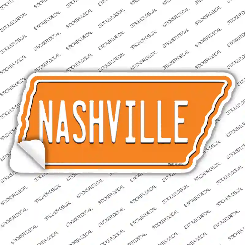 Nashville Novelty Tennessee Shape Sticker Decal