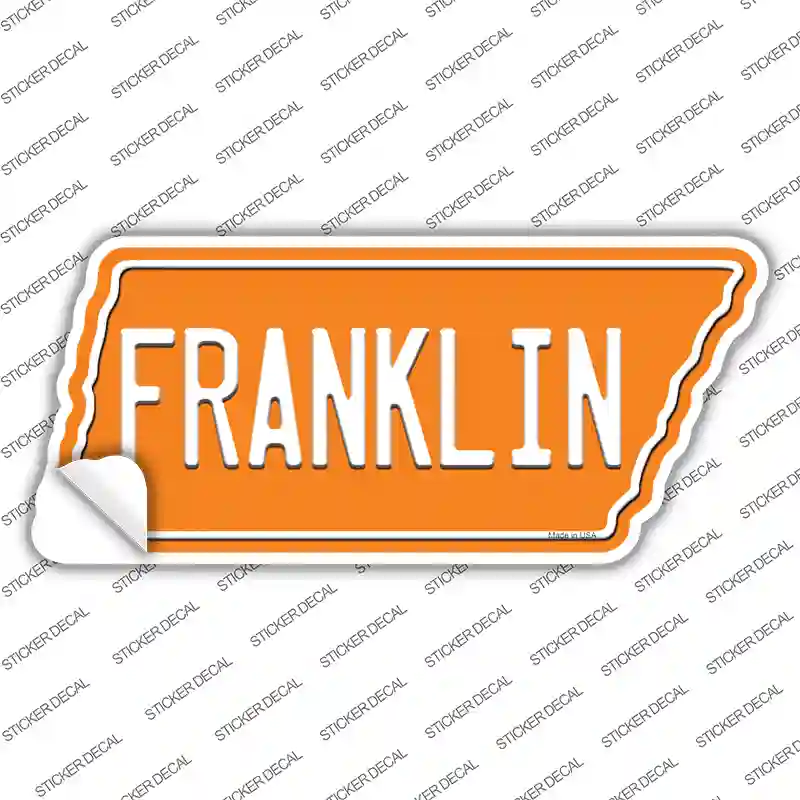 Franklin Novelty Tennessee Shape Sticker Decal