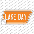 Lake Day Novelty Tennessee Shape Sticker Decal