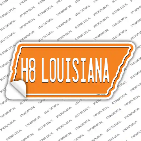 H8 Louisiana Novelty Tennessee Shape Sticker Decal