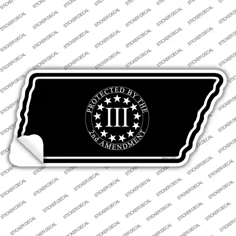 2nd Amendment Three Percenter Novelty Tennessee Shape Sticker Decal